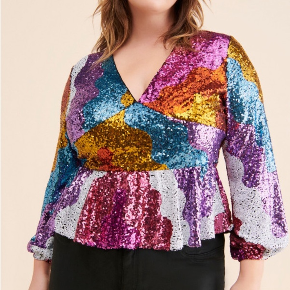 Sequin Top - NWT - Hutch by Free People - 2X